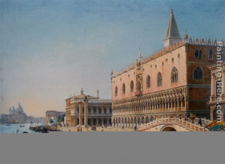 The Doges Palace painting - Luigi Querena The Doges Palace art painting